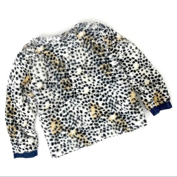 Betsey Johnson Toddler Faux Fur Coat Jacket Cheetah Leopard Cozy Designer Size 5 - Picture 2 of 9